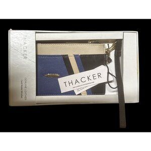 Thacker New York Card Wallet Wristlet Genuine Leather New with Tag